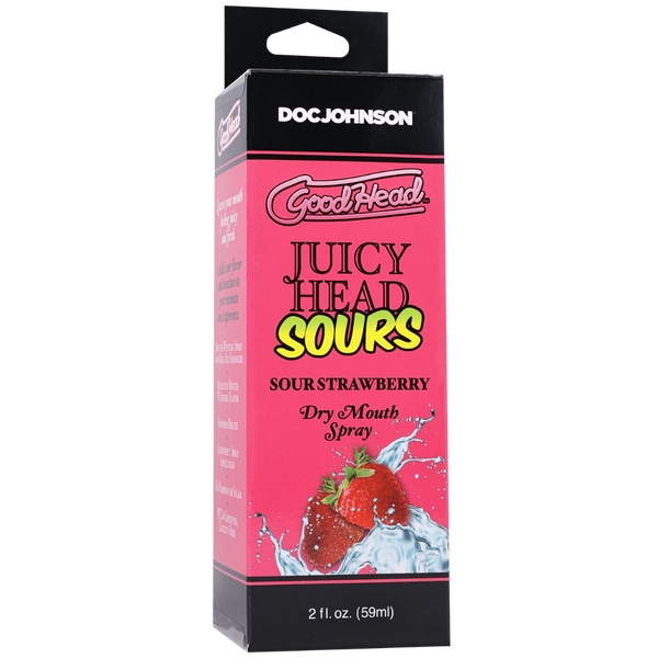 Doc Johnson Juicy Head - Dry Mouth Spray - Sour Strawberry - 2 fl. oz.
