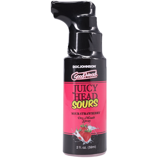 Doc Johnson Juicy Head - Dry Mouth Spray - Sour Strawberry - 2 fl. oz.