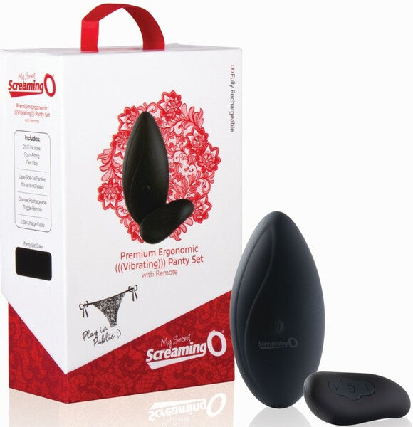 Screaming O Vibrating Panty Set Deep Rumbling Vooom® 20 FUNction USB Remote Rechargeable