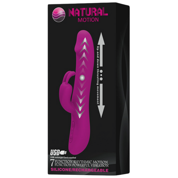 Pretty Love Natural Motion 7 Function Thrusting G-Spot Rabbit Rechargeable