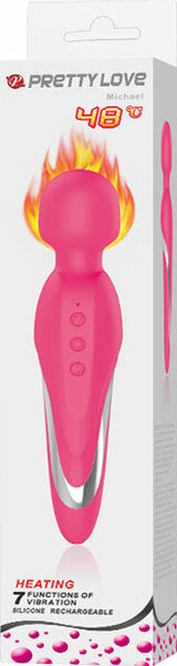 Pretty Love Michael Warming Wand Multiple Massage Modes Silicone Rechargeable