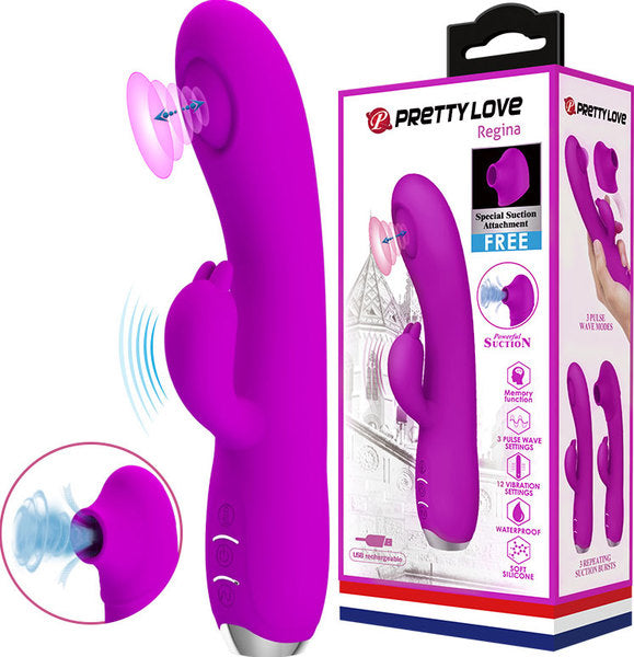 Pretty Love Regina Memory Function G-Spot 3 Pulse Wave 12 Vibration Settings Rechargeable