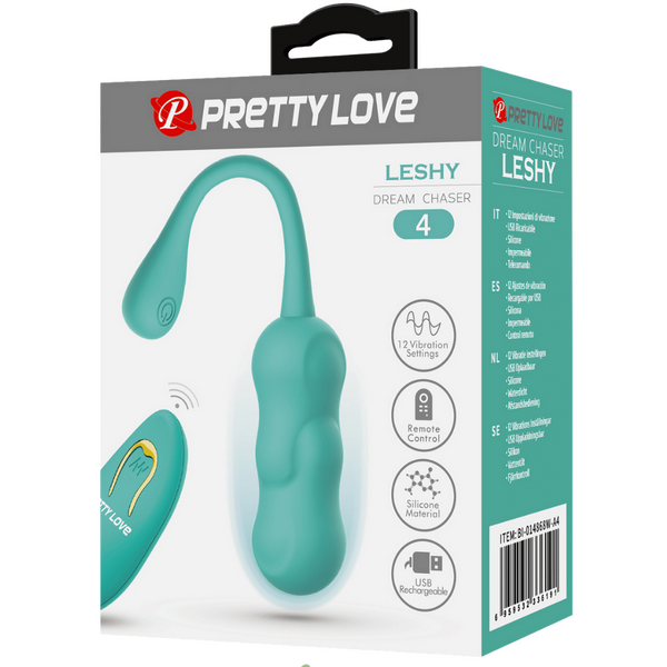 Pretty Love Leshy Dream Chaser Vibrating Remote Egg 12 Settings Silicone Rechargeable