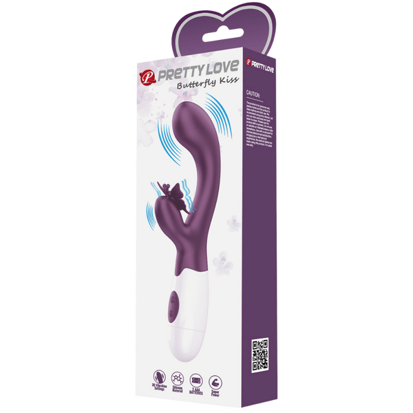 Pretty Love Butterfly Kiss G-Spot Dual Motor Vibrator 30 Exciting Modes Silicone