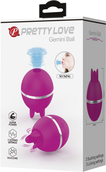 Pretty Love Gemini Ball 3 Pulsating Licking Modes Innovative Pulsation Function Rechargeable
