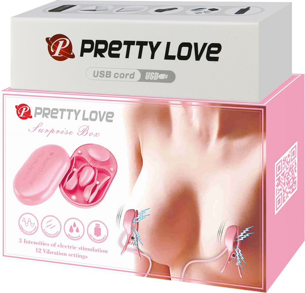 Pretty Love Surprise Box - Vibrating Nipple Clamps