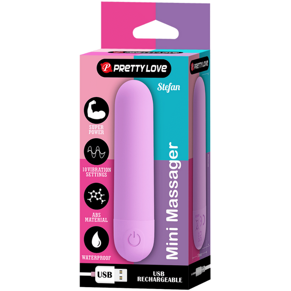 Pretty Love Stefan Mini Bullet Massager 10 Functions USB Rechargeable