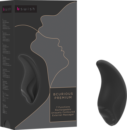 bSwish BCURIOUS Premium Line 7-Function Contoured Rechargeable Massager