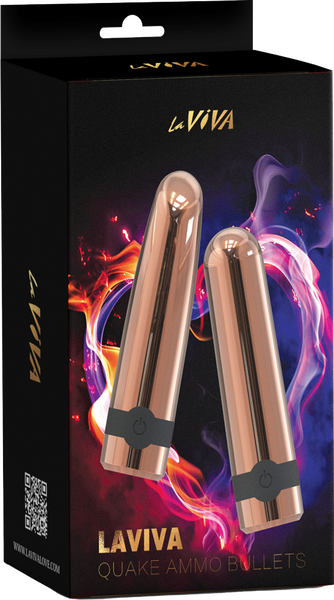 LaViva Quake Ammo Bullets 10 Frequency Intense Vibration Modes Dual Bullets Included