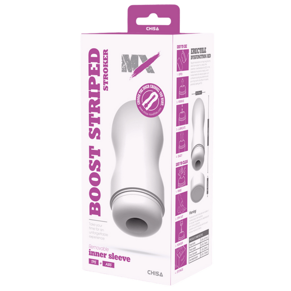 Chisa Boost Striped Stroker Super-Soft Sucking Phthalate-Free Latex Free