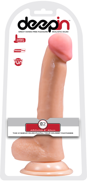 Excellent Power Deepin Realistic Dong With Balls 8" (Flesh) Phthalate-Free