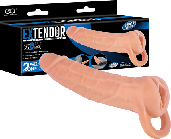 Excellent Power Penis Extendor and Masturbator 8"