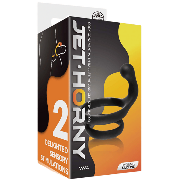 Excellent Power Cock Ring with Ball Strap and Clit Stimulator Silicone
