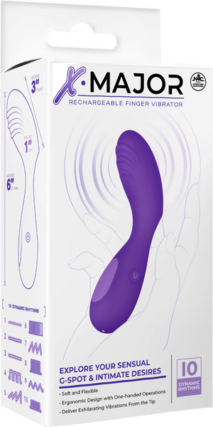 Excellent Power Finger Vibrator 10 Dynamic Rhythms Rechargeable