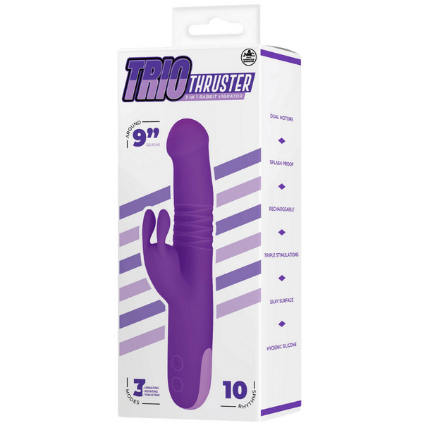Excellent Power 3 in 1 Triple Stimulation Rabbit Vibrator Dual Motor Rechargeable