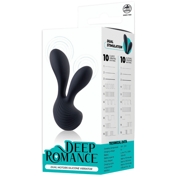 Excellent Power Dual Motors Silicone Vibrator 10 G-spot 10 Clitoris vibrating rhythms