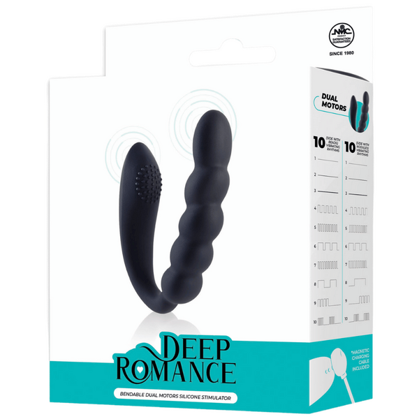 Excellent Power Bendable Dual Motors Silicone Stimulator