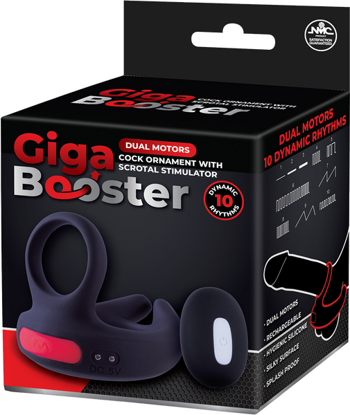 Excellent Power Dual Motor Cock Ornament Scrotal Stimulator 10 Dynamic Rhythms Rechargeable
