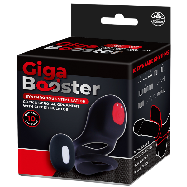 Excellent Power Cock & Scrotal Ornament with Clit Stimulator Rechargeable
