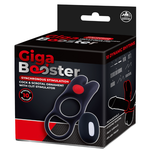 Excellent Power Cock & Scrotal Ornament with Clit Stimulator Rechargeable