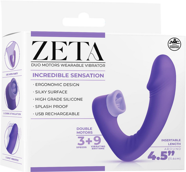 Excellent Power Zeta G-Spot Vibrator 9 Vibrating Rhythms Dual Motors Rechargeable