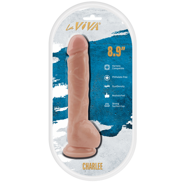 LaViva Charlee 8.9" Harness Compatible Phthalate Free Dual Density