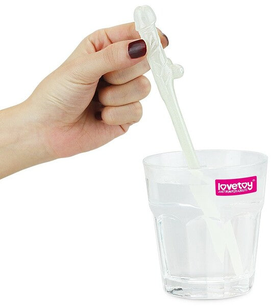 Lovetoy Willy Straws Glow in the Dark - Pack of 9