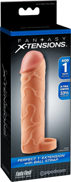 Pipedream Perfect 1" Extension with Ball Strap