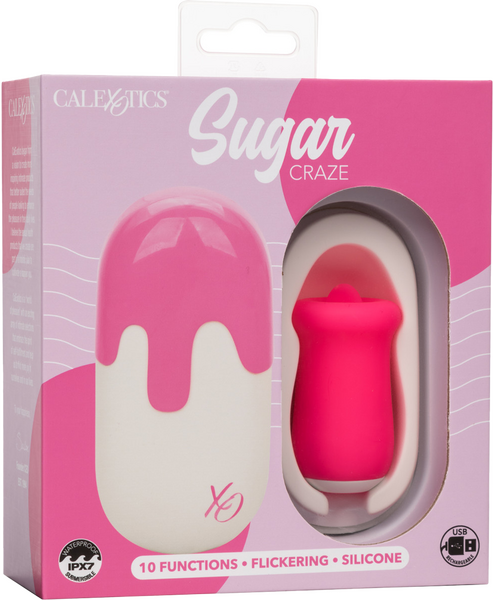 Sugar Craze Flickering Tongue Stimulator 10 Intense Vibration Pulsation and Escalation Functions