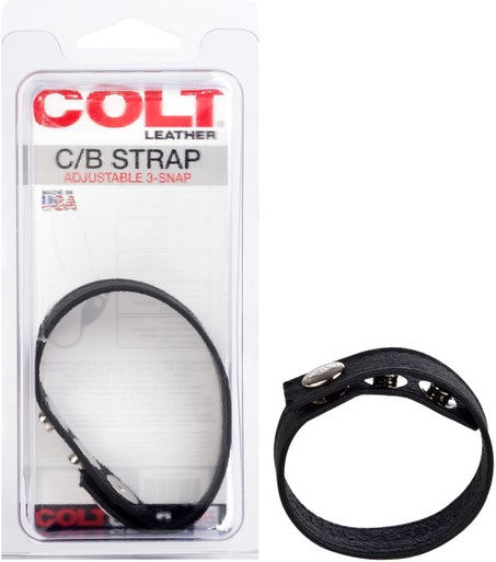 COLT Leather C/B Strap Adjustable 3-Snap