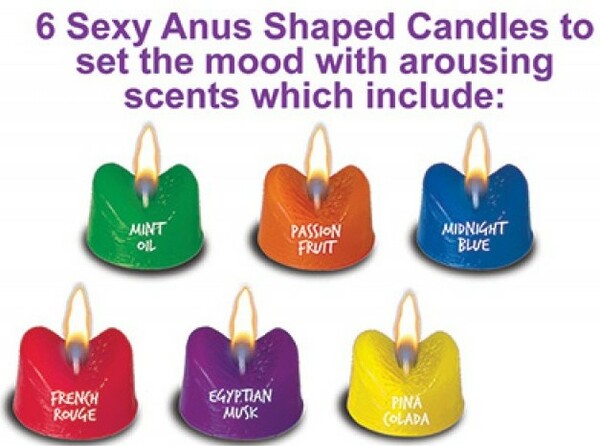 Hott Products Unlimited Burning Love Candles 6 Wax Candles Box
