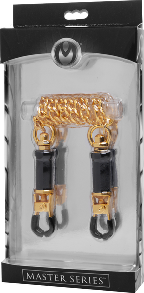 Xr Brands Deluxe Adjustable Nipple Clamps 13" Total Length Brass TPR