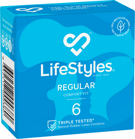 LifeStyle Regular Fit Condoms 54mm - Pack of 6