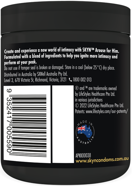 Lifestyles Arouse For Him by Skyn Libido Supplements 60 tablets