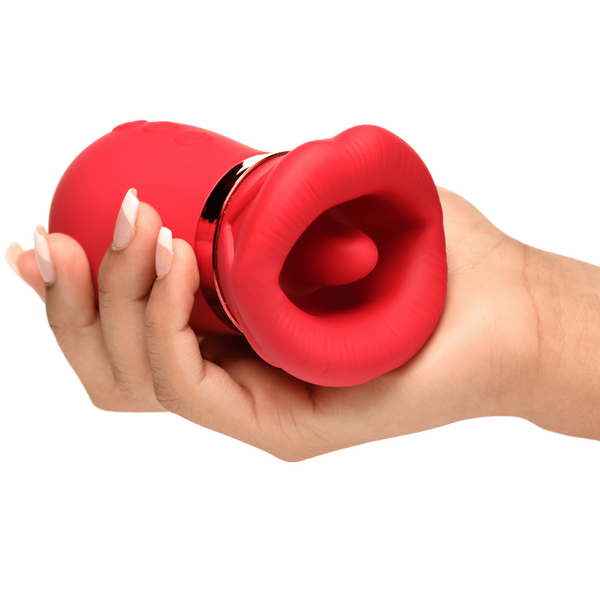 Xr Brands Kiss Me More Kissing Sucking Vibrating Clitoral Stimulator Rechargeable