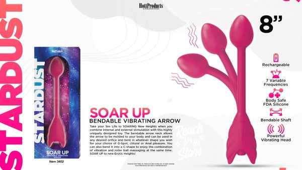 Hott Products Unlimited Soar Up G-Spot Clitoral or Anal pleasure 7 Modes Rechargeable