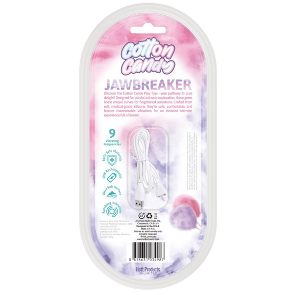 Hott Products Unlimited Jawbreaker - Cotton Candy G-Spot Vibrator 9 Modes Rechargeable
