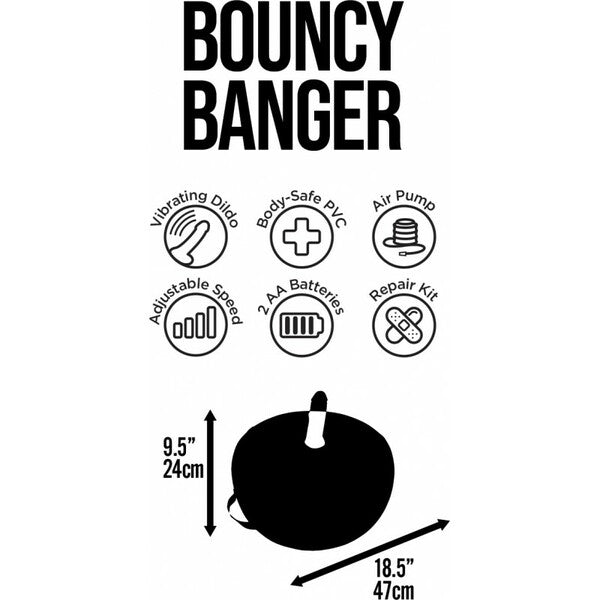 Hott Products Bouncy Banger Inflatable Vibrating Dildo