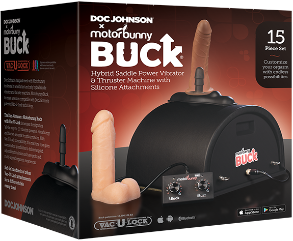 Doc Johnson Motorbunny Buck With Vac-u-lock Hybrid Saddle Vibrator and Thruster Machine