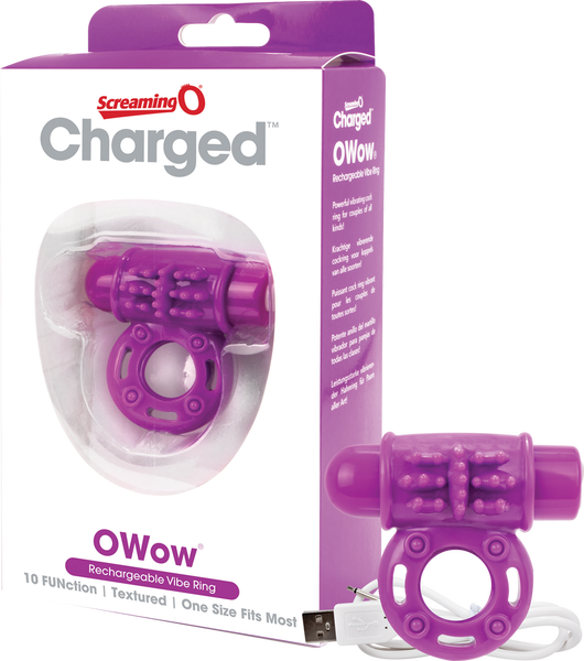 Screaming O OWow Ring 10 Function Deep Rumbling Vooom Technology Rechargeable