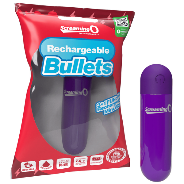 Screaming O Bullet 3 Speeds Plus 1 Pulse Pattern Rechargeable