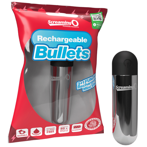 Screaming O Bullet 3 Speeds Plus 1 Pulse Pattern Rechargeable