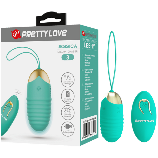 Pretty Love Jessica Dream Chaser Egg 12 Vibration Settings Remote USB Rechargeable