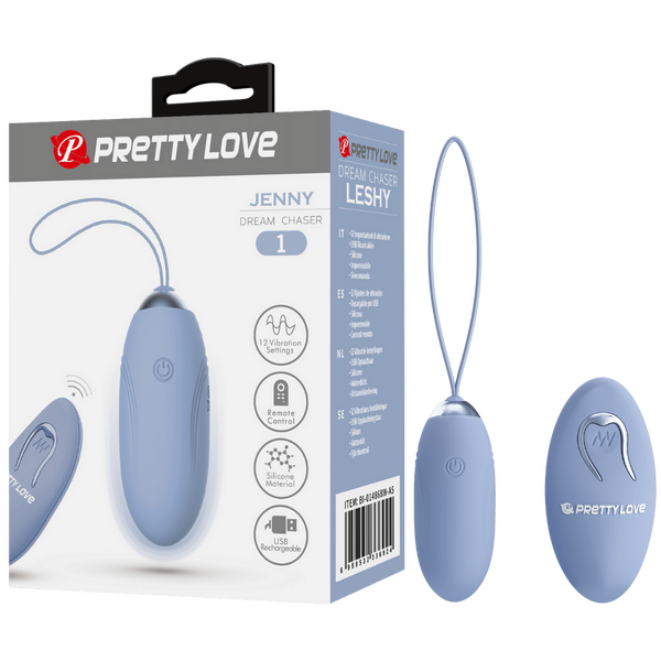 Pretty Love Jenny Dream Chaser Egg 12 Powerful Vibration Settings Remote Rechargeable