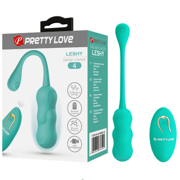 Pretty Love Leshy Dream Chaser Vibrating Remote Egg 12 Settings Silicone Rechargeable