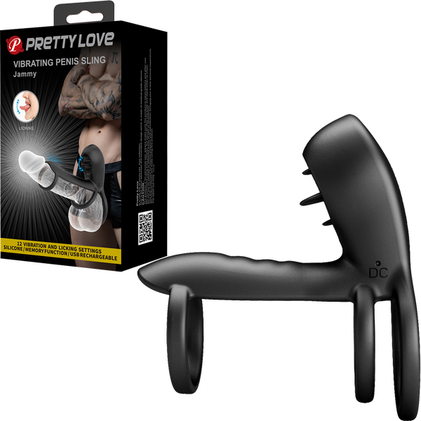 Pretty Love Vibrating Penis Sling Jammy USB Rechargeable