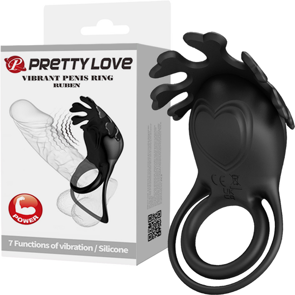 Pretty Love Vibrating Cock Ring Ruben 7 Tantalising Modes Rechargeable
