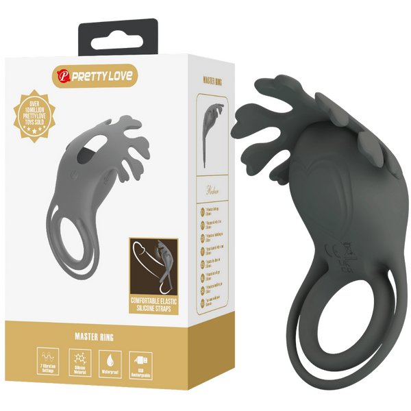 Pretty Love Ruben - Master Ring 7 Functions of Vibration Memory USB Rechargeable