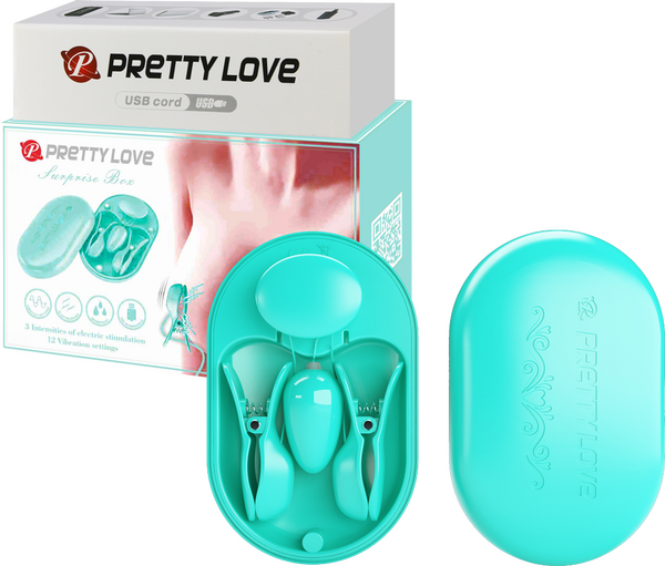 Pretty Love Surprise Box - Vibrating Nipple Clamps