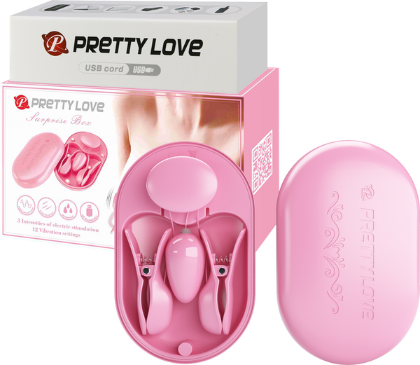 Pretty Love Surprise Box - Vibrating Nipple Clamps
